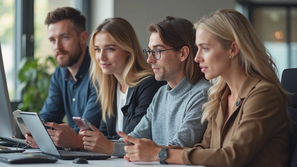 Verschiedene Nutzer mit unterschiedlichen Geräten und Assistivetechnologien greifen auf eine Website zu