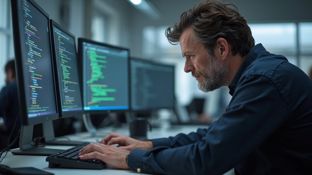 Entwickler arbeitet an semantischem HTML